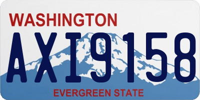 WA license plate AXI9158