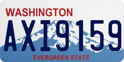 WA license plate AXI9159