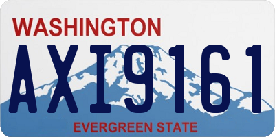 WA license plate AXI9161