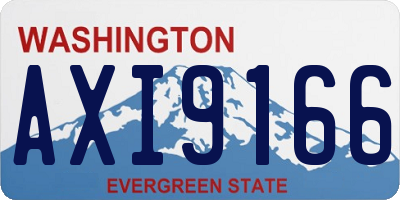 WA license plate AXI9166