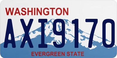 WA license plate AXI9170