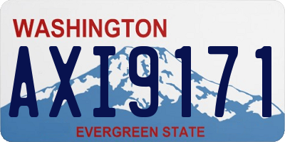 WA license plate AXI9171