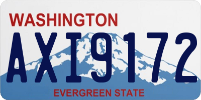 WA license plate AXI9172