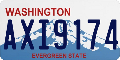WA license plate AXI9174