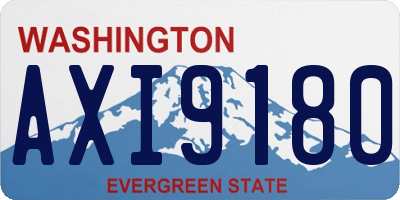 WA license plate AXI9180