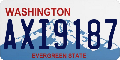 WA license plate AXI9187