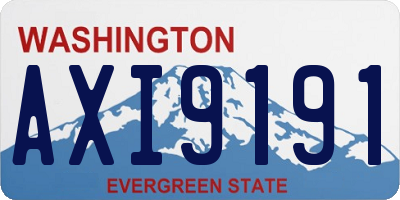 WA license plate AXI9191