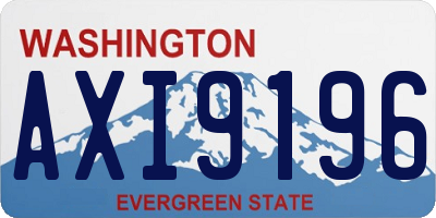 WA license plate AXI9196