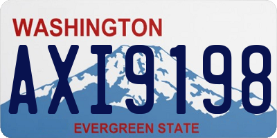 WA license plate AXI9198