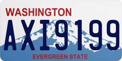 WA license plate AXI9199