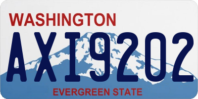 WA license plate AXI9202