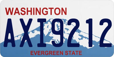 WA license plate AXI9212