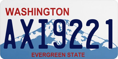 WA license plate AXI9221