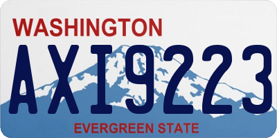 WA license plate AXI9223