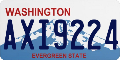 WA license plate AXI9224