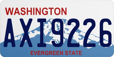 WA license plate AXI9226