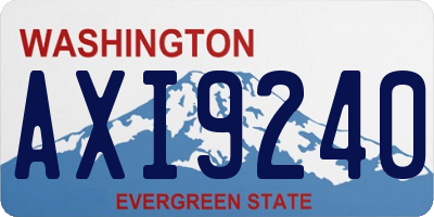 WA license plate AXI9240