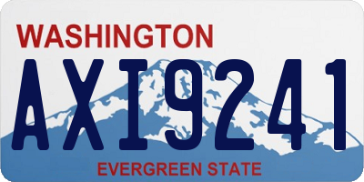 WA license plate AXI9241