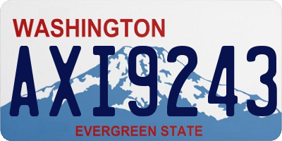 WA license plate AXI9243