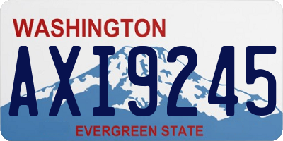 WA license plate AXI9245