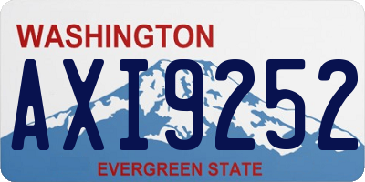WA license plate AXI9252