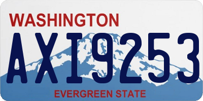 WA license plate AXI9253