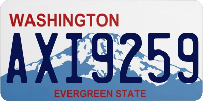 WA license plate AXI9259
