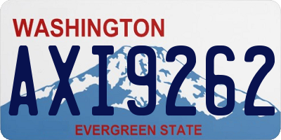 WA license plate AXI9262