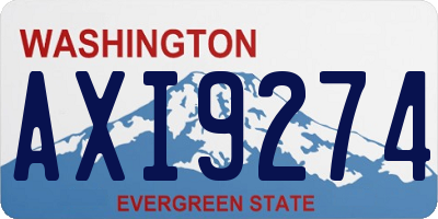 WA license plate AXI9274