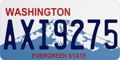 WA license plate AXI9275