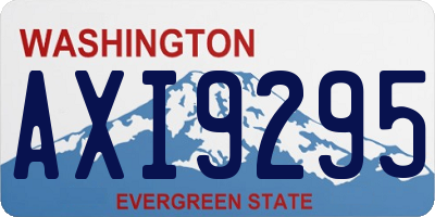 WA license plate AXI9295
