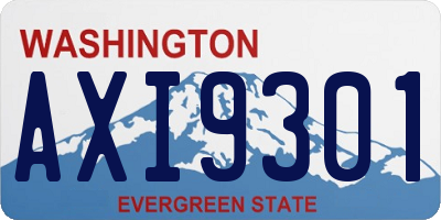 WA license plate AXI9301