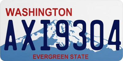 WA license plate AXI9304