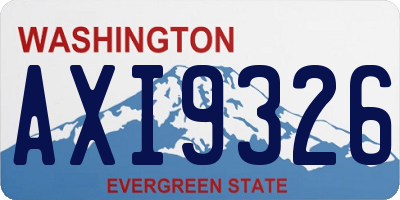 WA license plate AXI9326