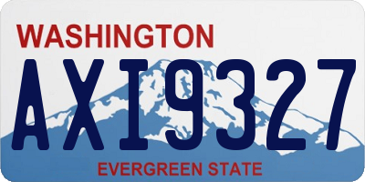 WA license plate AXI9327