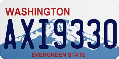 WA license plate AXI9330