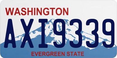 WA license plate AXI9339