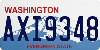 WA license plate AXI9348