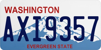 WA license plate AXI9357