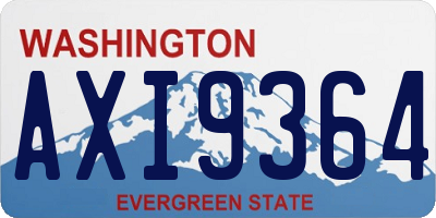 WA license plate AXI9364