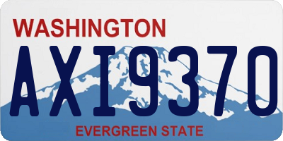WA license plate AXI9370