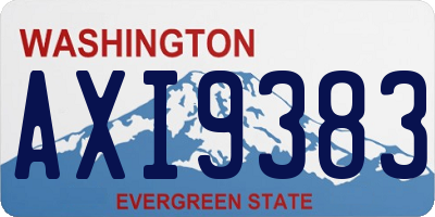 WA license plate AXI9383