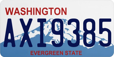WA license plate AXI9385