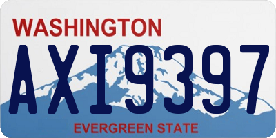 WA license plate AXI9397