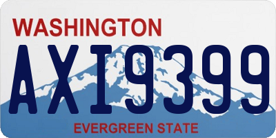 WA license plate AXI9399