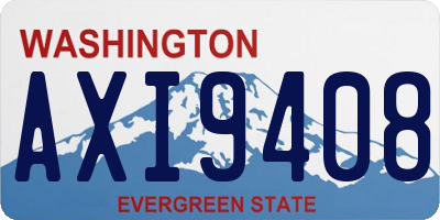 WA license plate AXI9408