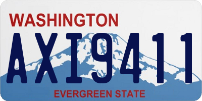 WA license plate AXI9411