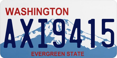WA license plate AXI9415