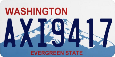 WA license plate AXI9417