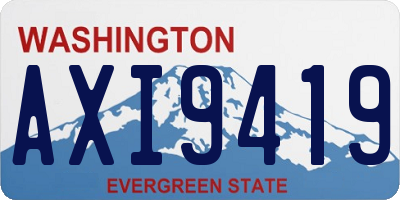 WA license plate AXI9419